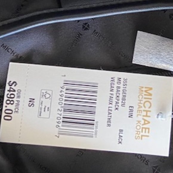 Michael Kors  Backpack Black NWT - Picture 2 of 10